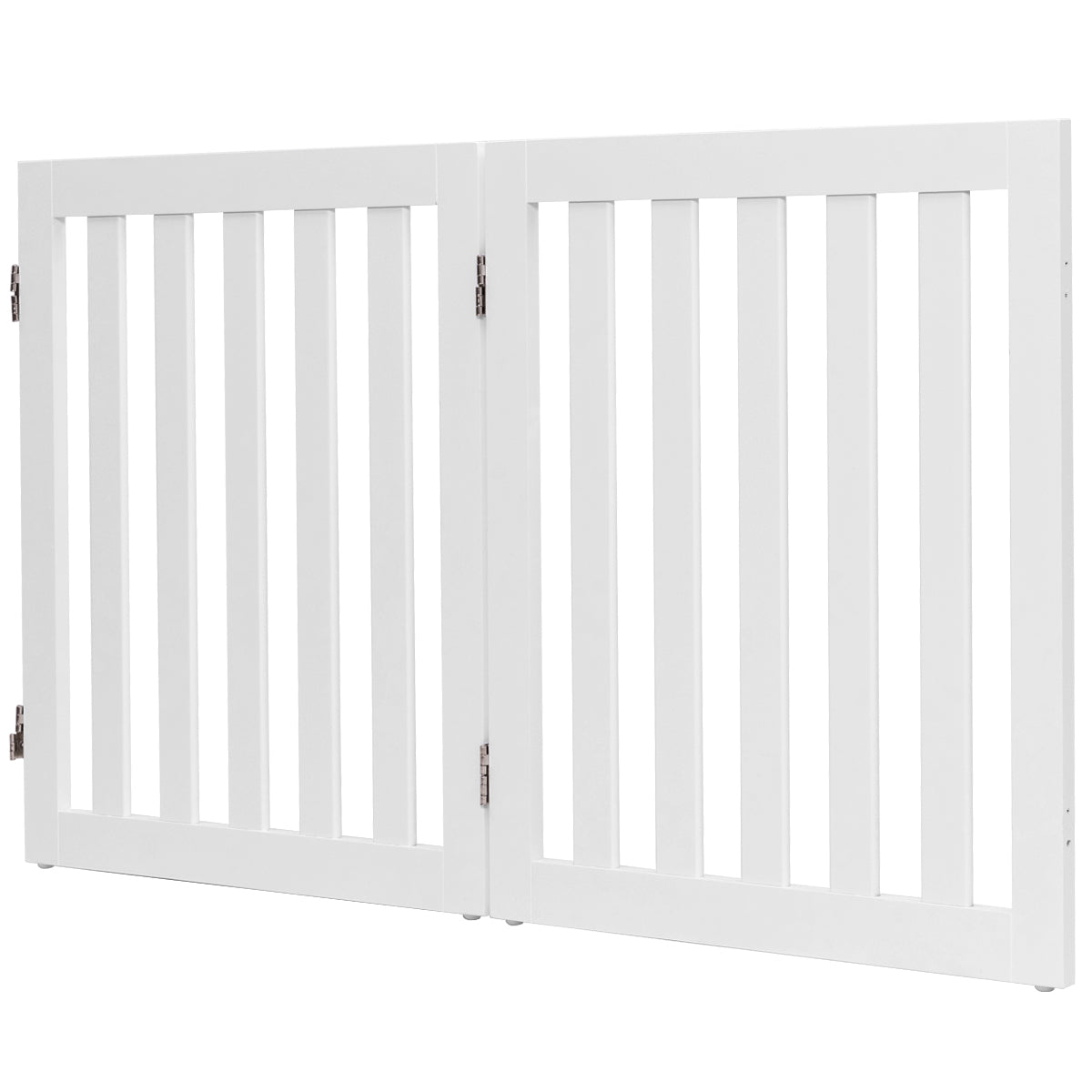 Hundspärr – Hög Skyddsport Trä Vikbar Paneler – 60 cm 2 – Vit