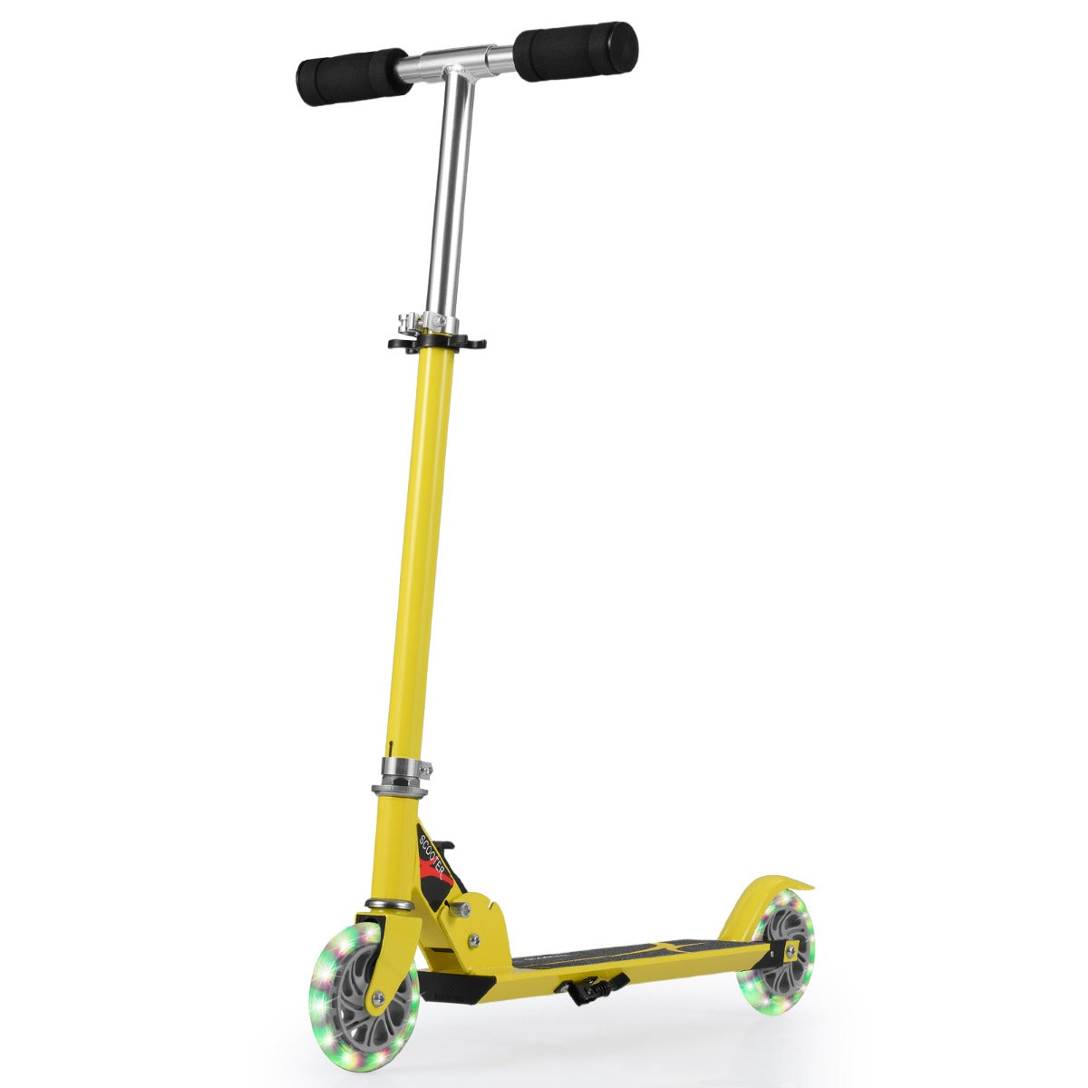 Scooter – Roller Sparkcykel hopfällbar upp till – 70 kg – Gul