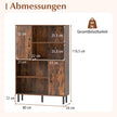 Sideboard – köksskåp med öppna fack och dörrar, byrå – 4 2 – Brun