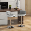 Set – med barstolar höjdjusterbara svängbara kökspall stolpall – 2 82-102 cm – Grå