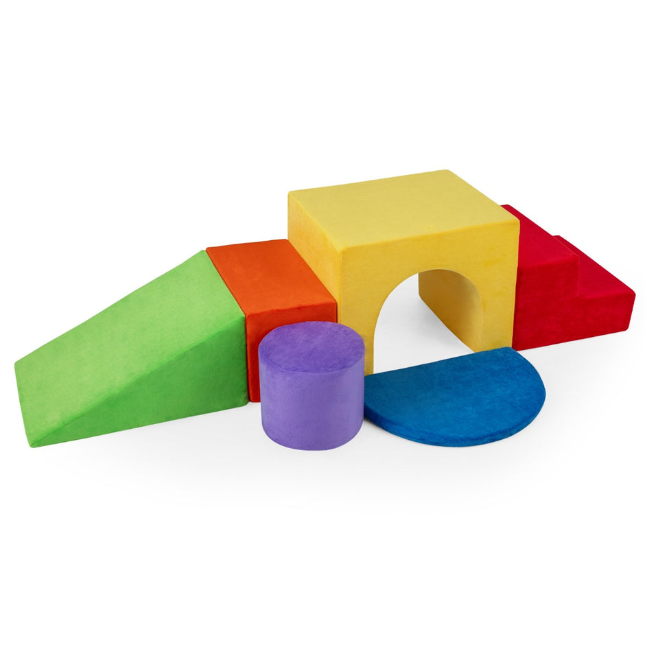 Skumblock – delade Mjuka av Sammet Inomhus Mjukblock – 6 – Röd