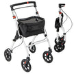 Smal – rollator med vägs höjdjusterbar och bricka hjul bromsar gånghjälp – 5 4 – Svart