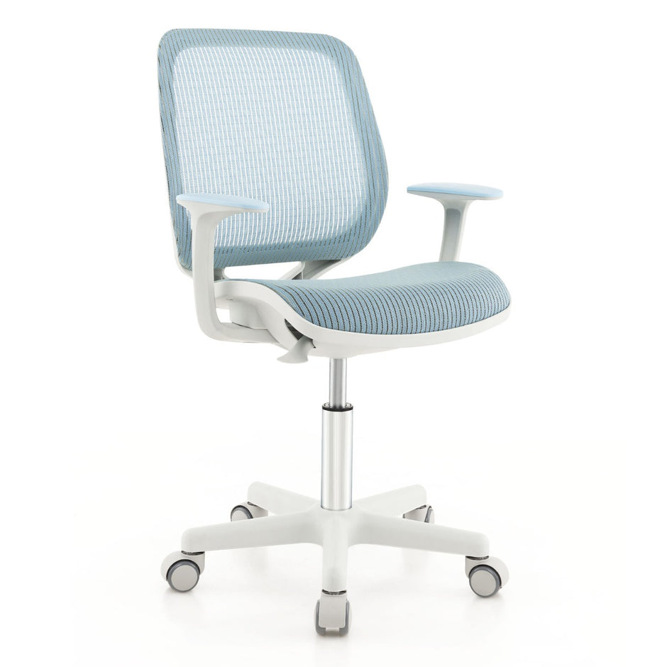 Höjdjusterbar – barnstol med sätesbroms Ergonomisk skrivbordsstol Kontorsstol – Blå