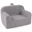 Barnsoffa – Minisoffa med armstöden och ryggstöd, stoppad barnstol – 62 x 40 x 41 cm – Grå