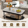 Rektangulär – soffbord Modern Cocktailbord Kaffebord Accentbord – Grå