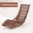 Solstol – akaciaträ ergonomisk i trä trädgårdssäng naturlig – 157 x 60 x 76 cm – Natur