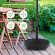 Parasollbas – med hjul Market Paraplyställ Runt – Ø 52 cm 23 kg – Svart