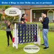 Fyra – i rad spel vinster med jumboringar vit + – 4 42 120 x 42 x 104 cm – Mörkblå