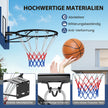 Inomhusbasketkorg – med ring och nät Mini för – Ø 45 cm – Svart