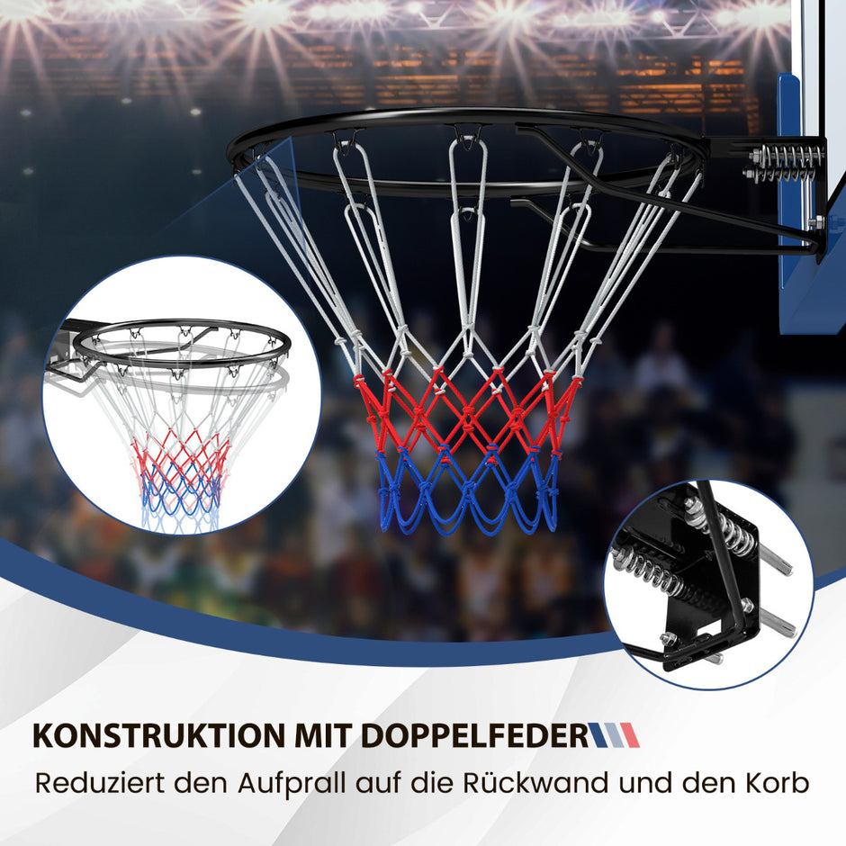 Inomhusbasketkorg – med ring och nät Mini för – Ø 45 cm – Svart
