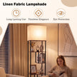 Stående – lampa med hylla Hög hyllor Modern lampskärmar – 172 cm 5 – Beige + Svart