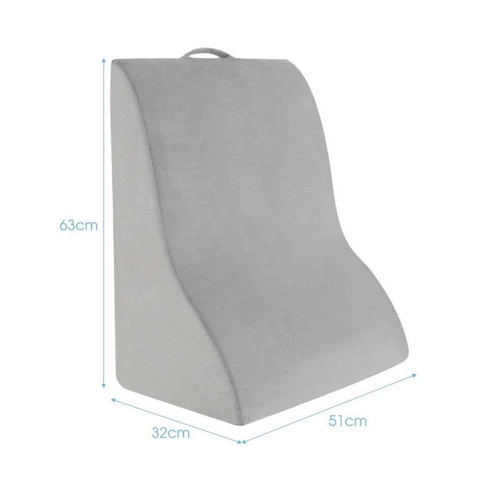 Läskudde – för säng och soffa med tvättbar överdrag Venkudde höjande ben – Grå