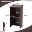 Ståpult – Talarpult med avställningsyta och kabeldragningar Ståbord Brunt – Brun