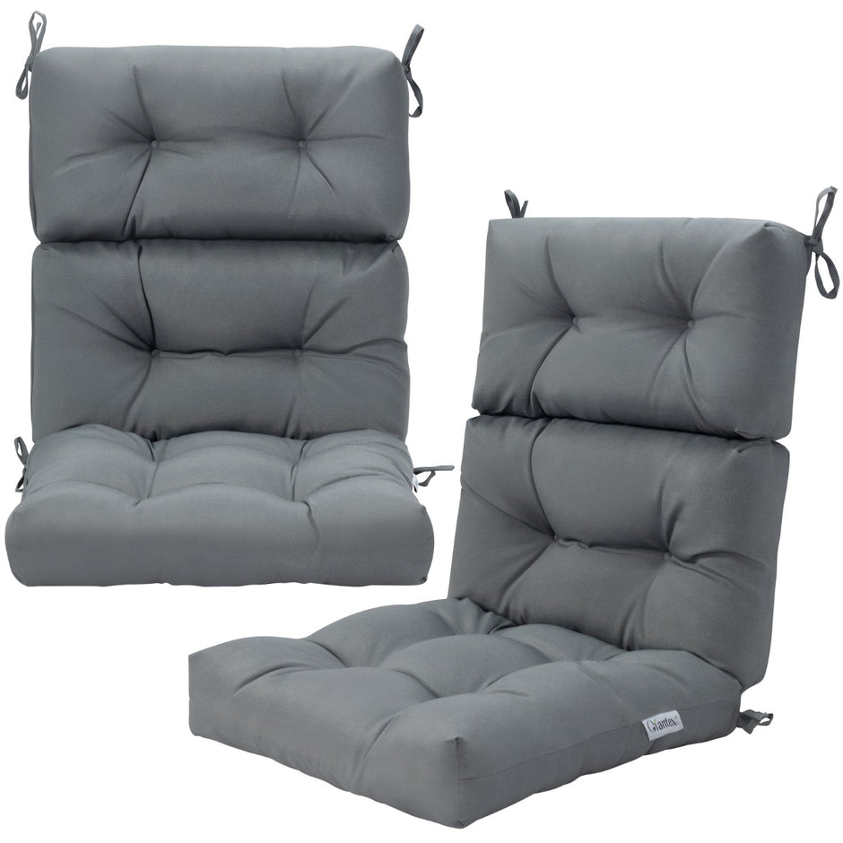 pack – i sittdynor för stol sittdyna med höjdjusterbar ryggstöd – 2 2 1 – Grå