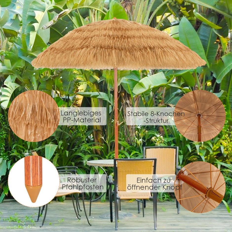 Parasoll – Rishalm Vit + – 175 cm – Beige