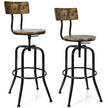 Barstol – Industrial Set med Roterbar och höjdjusterbar – 2 – Brun