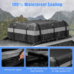 600L – takbox för bil med dörrhakar och sifferlås, skridsäker matta transportväska Takkoffert – 6 – Grå