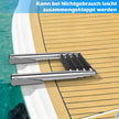 Vikbar – utdragbar simplattformsstege med halkfria – 40,5 x 31 cm – Silver