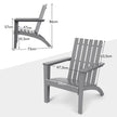 Adirondack – Stol tillverkad av akaciaträ upp – 160 kg – Grå