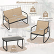 delat – trädgårdsmöbelset med mjuk gungande rörelse, terrassmöbler, sittgrupp, sittgarnitur – 4 – Brun