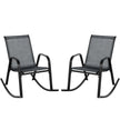 Set – med gungstolar ventilerande tygsits Ergonomisk gunga – 2 – Svart