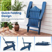 set – Hopfällbar Adirondack stol, väderbeständig – 2 – Marinblå