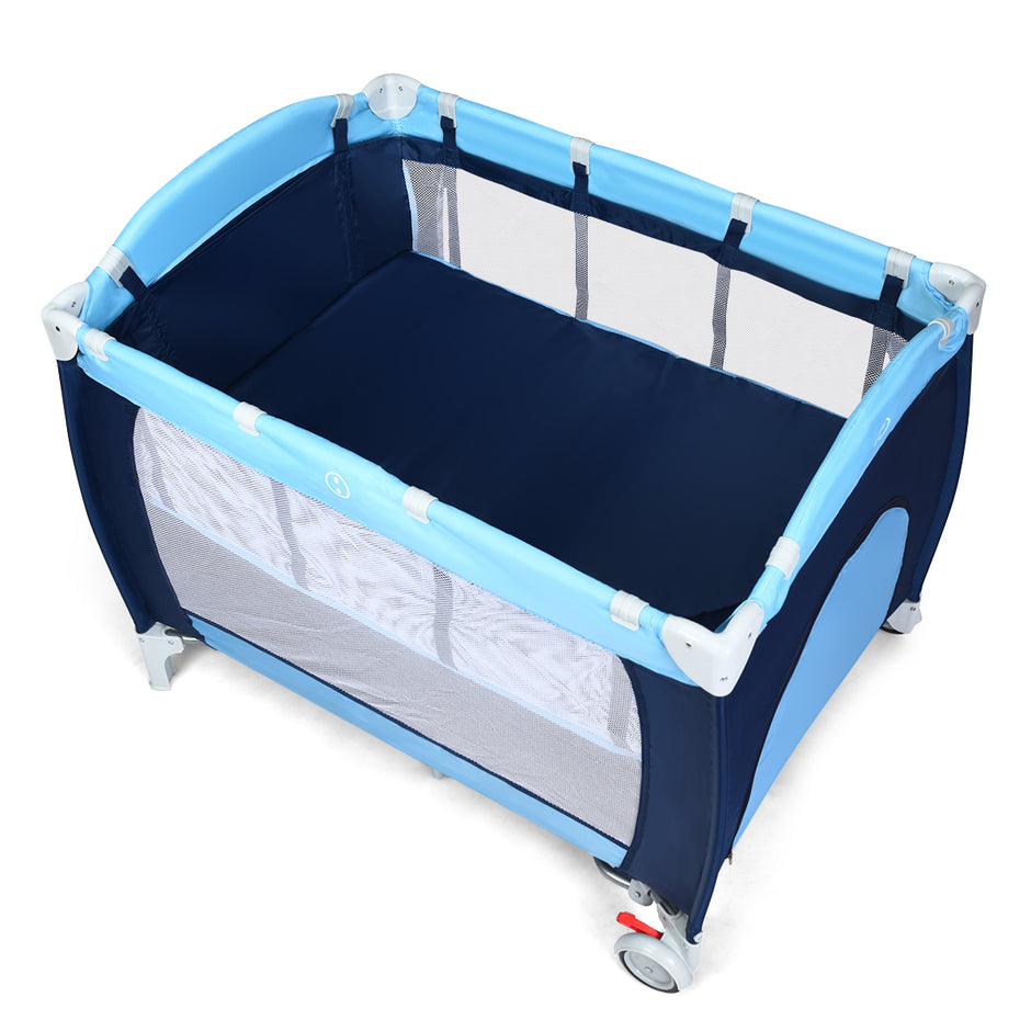 i – hopfällbar resesäng och babyvagga – 4 1 123 x 63 x 76 cm – Blå