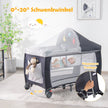 i – hopfällbar resesäng och babyvagga – 4 1 123 x 63 x 76 cm – Grå