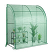 Växthus – i plast Walk in med blomsterhylla – 198,5 x 98 x 215 cm – Grön