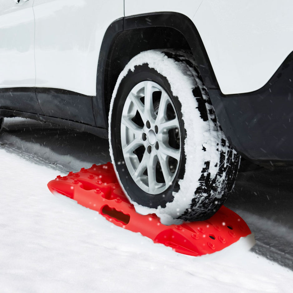 stycken – starthjälp sandplattor offroad däckstege för sand/lera/snö ton – 2 10 – Röd