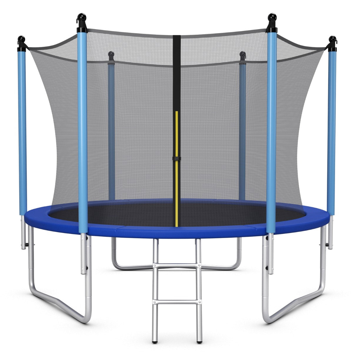 Studsmatta – med skyddsnät + – Ø 305 cm – Svart