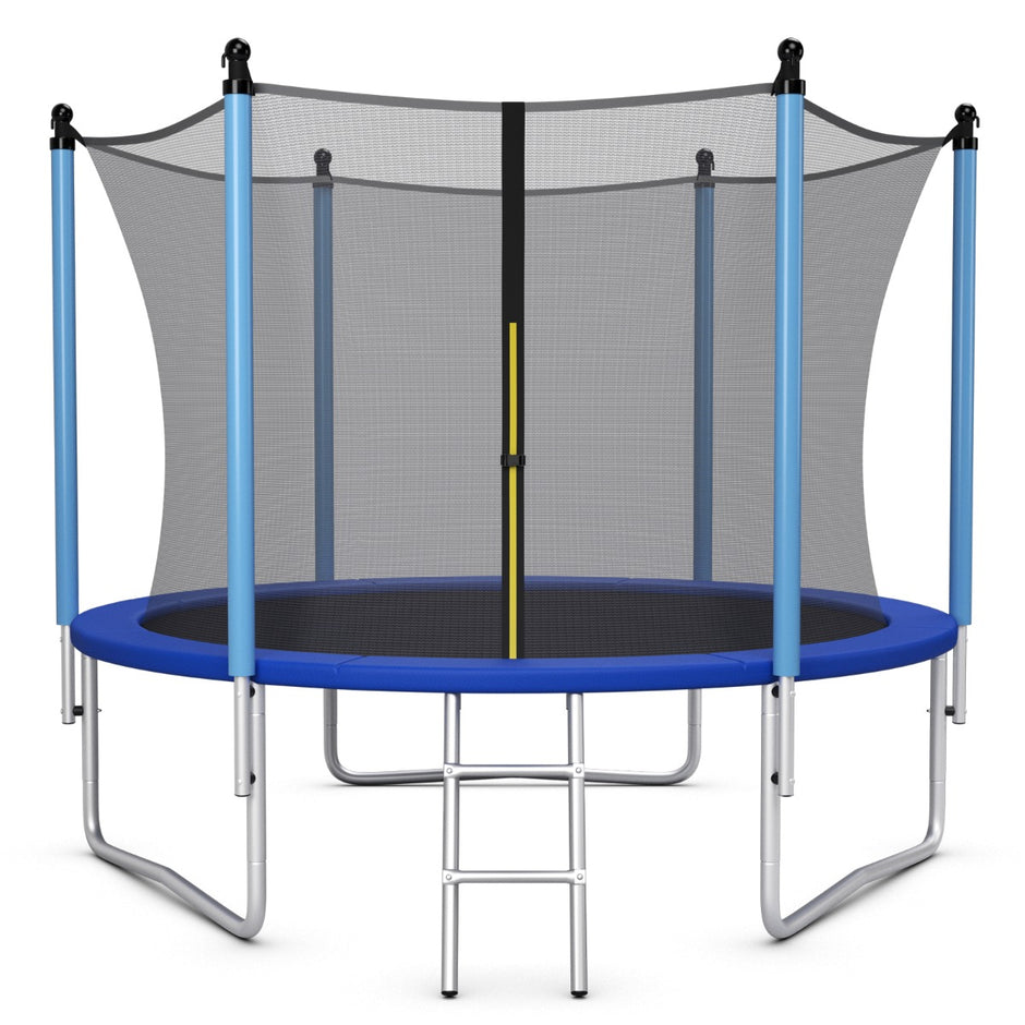 Studsmatta – med skyddsnät + – Ø 305 cm – Svart