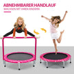 Barnstudsmatta – ministudsmatta med handtag hopfällbar upp till lastkapacitet + – 150 kg Ø 92 cm – Rosa och svart