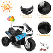6V – elmotorcykel barnmotorcykel elfordon för – 66 x 37 x 44,5 cm – Blå