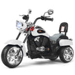 Chopper – stil motorcykel batteridriven + – 91 x 48 x 64 cm – Svart och vit