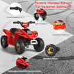 6V – Electric Kids Quad Mini Barnbil – 73 x 40 x 44,5 cm – Röd