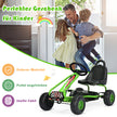 Pedal – Go Kart med justerbar sits hjul åkbil + – 4 92 x 50 x 53 cm – Grön