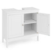 Underdel – Badrumsskåp med dörrar och justerbar hylla Raka ben – 2 60 x 30 x 60 cm – Vit