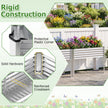 Upphöjd – metallodlingslåda med ben, planteringskärl dräneringssystem, blomlåda – Silver