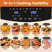 i – Dual Zone Air Fryer Hetluftfritös med Siktfönster och Pekskärm Diskmaskinsfast – 10 1 85 L – Svart