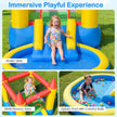 Hoppborg – med rutschkana och hoppområde plaskdamm Bouncy Castle – 362 x 196,5 x 193 cm – Flerfärgad