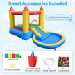 Hoppborg – med rutschkana och hoppområde plaskdamm Bouncy Castle – 362 x 196,5 x 193 cm – Flerfärgad