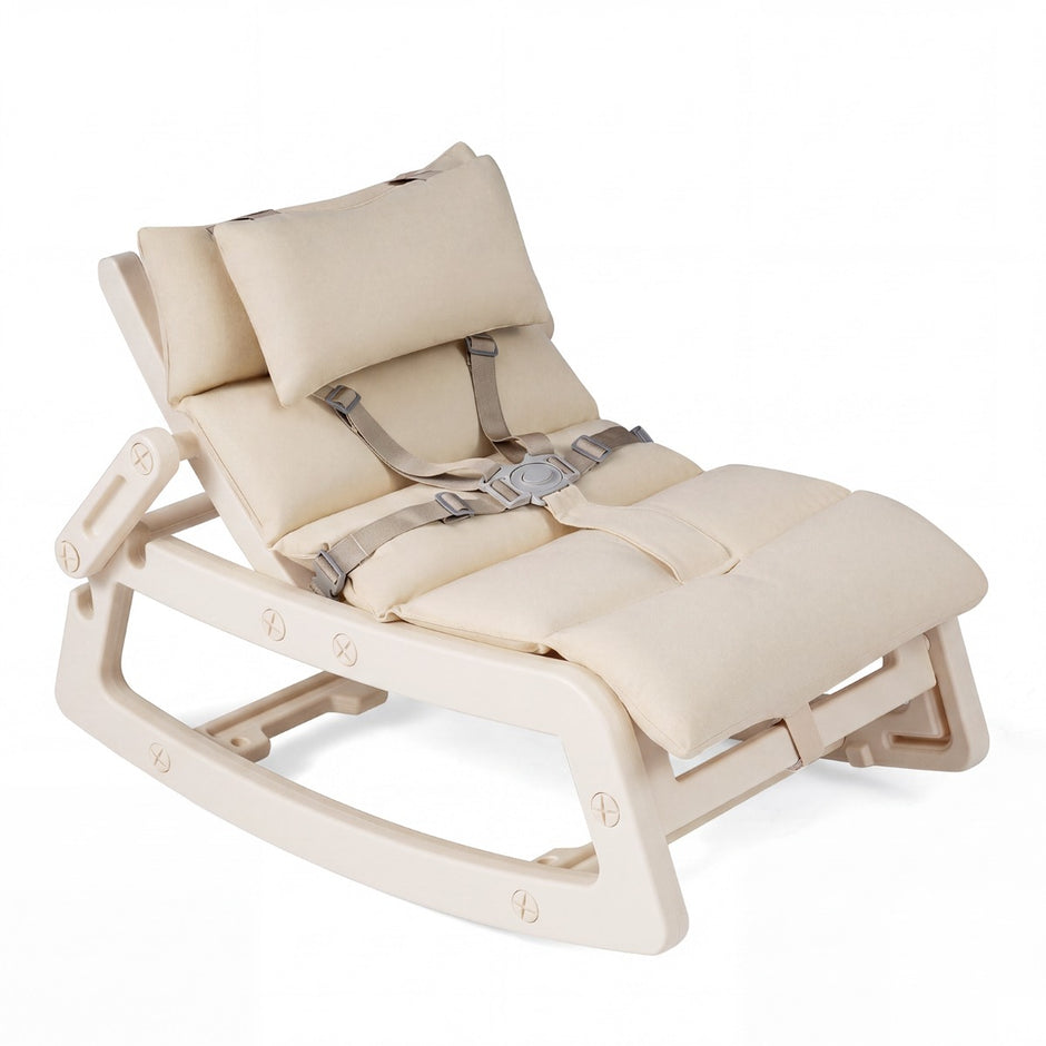 i – gungstol för barn med justerbart ryggstöd, babygungfåtölj – 2 1 – Beige