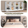 Set – med bokhyllor i trä nivåer och anti lutningsskydd – 2 2 38 x 33 x 72,5 cm – Vit