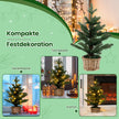 Liten – julgran upplyst för hemmakontoret – 48 cm – Grön