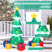 Uppblåsbar – julgran med presentask LED juldekoration – 180 cm – Grön