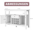 Modern – matsalsbuffé med korsformad vinhylla öppen skåp och låda – 2 – Vit