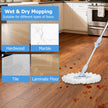 Mopping – och hink set med rektangulära överdrag runda – 7 1 – Blå